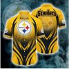 NFL Sport Pittsburgh Steelers Button Shirt Design 3D Full Printed Sizes S - 5XL NMB008