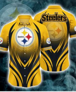 NFL Sport Pittsburgh Steelers Button Shirt Design 3D Full Printed Sizes S - 5XL NMB008