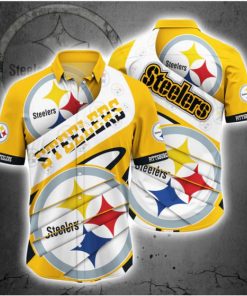 NFL Sport Pittsburgh Steelers Button Shirt Design 3D Full Printed Sizes S - 5XL NMB010