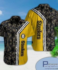 NFL Sport Pittsburgh Steelers Button Shirt Design 3D Full Printed Sizes S - 5XL NMB032