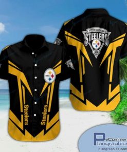 NFL Sport Pittsburgh Steelers Button Shirt Design 3D Full Printed Sizes S - 5XL NMB034