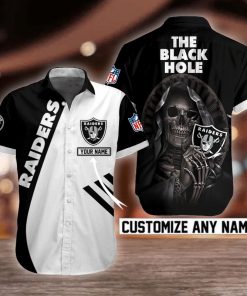 NFL Las Vegas Raiders Skull Button Shirt Design 3D Full Printed Custom Name Sizes S - 5XL N91810