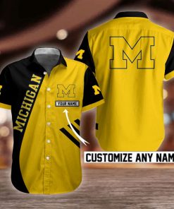 NCAA Michigan Wolverines Button Shirt Design 3D Full Printed Custom Name Sizes S - 5XL N91765