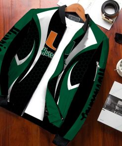 NCAA Miami Hurricanes Bomber Jacket Design 3D Full Printed Sizes S - 5XL N92108