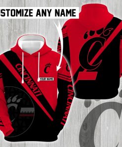 NCAA Cincinnati Bearcats Hoodie/Zip Hoodie Design 3d Full Printed Sizes S - 5XL Custom Name N101714