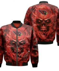 NFL Sport Arizona Cardinals Skull Bomber Jacket Design 3D Full Printed Sizes S - 5XL - NABO179