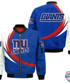 NFL Sport New York Giants Bomber Jacket Design 3D Full Printed Sizes S - 5XL - NABI493