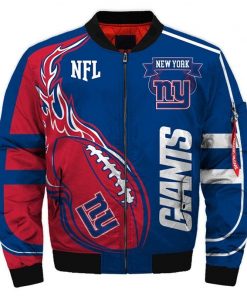 NFL Sport New York Giants Bomber Jacket Design 3D Full Printed Sizes S - 5XL - NABI97