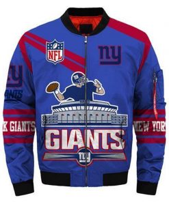 NFL Sport New York Giants Bomber Jacket Design 3D Full Printed Sizes S - 5XL - NABI94