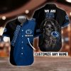 NCAA Penn State Nittany Lions Skull Button Shirt Design 3D Full Printed Custom Name Sizes S - 5XL N92001