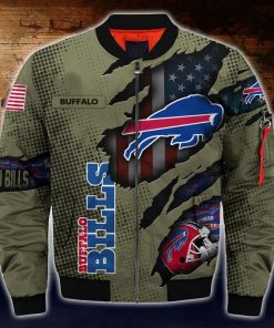 NFL Sport Buffalo Bills Bomber Jacket Design 3D Full Printed Sizes S - 5XL - NABU436