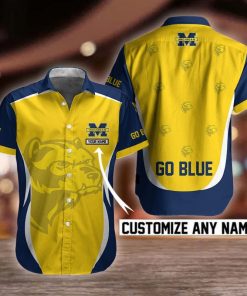 NCAA Michigan Wolverines Button Shirt Design 3D Full Printed Custom Name Sizes S - 5XL N91813