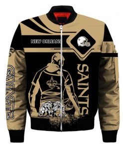 NFL Sport New Orleans Saints Bomber Jacket Design 3D Full Printed Sizes S - 5XL - NABU157