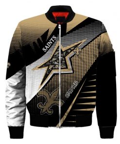 NFL Sport New Orleans Saints Bomber Jacket Design 3D Full Printed Sizes S - 5XL - NABU156