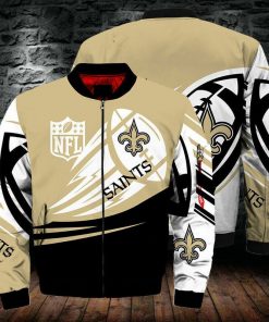 NFL Sport New Orleans Saints Bomber Jacket Design 3D Full Printed Sizes S - 5XL - NABU154