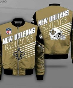 NFL Sport New Orleans Saints Bomber Jacket Design 3D Full Printed Sizes S - 5XL - NABU152