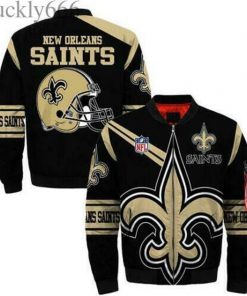 NFL Sport New Orleans Saints Bomber Jacket Design 3D Full Printed Sizes S - 5XL - NABU149