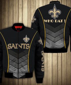 NFL Sport New Orleans Saints Bomber Jacket Design 3D Full Printed Sizes S - 5XL - NABU146