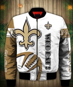 NFL Sport New Orleans Saints Bomber Jacket Design 3D Full Printed Sizes S - 5XL - NABU144