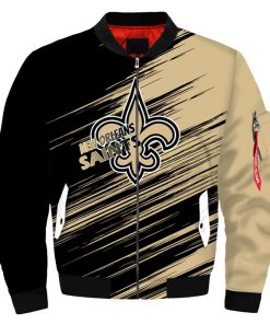 NFL Sport New Orleans Saints Bomber Jacket Design 3D Full Printed Sizes S - 5XL - NABU141