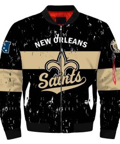 NFL Sport New Orleans Saints Bomber Jacket Design 3D Full Printed Sizes S - 5XL - NABU139
