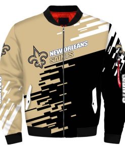 NFL Sport New Orleans Saints Bomber Jacket Design 3D Full Printed Sizes S - 5XL - NABU137