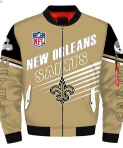 NFL Sport New Orleans Saints Bomber Jacket Design 3D Full Printed Sizes S - 5XL - NABU133