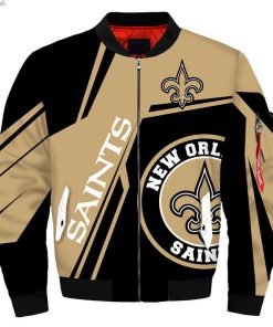 NFL Sport New Orleans Saints Bomber Jacket Design 3D Full Printed Sizes S - 5XL - NABU128