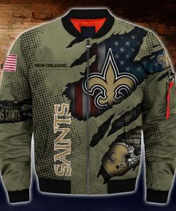 NFL Sport New Orleans Saints Bomber Jacket Design 3D Full Printed Sizes S - 5XL - NABU126