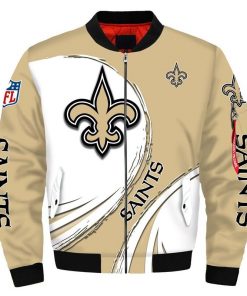 NFL Sport New Orleans Saints Bomber Jacket Design 3D Full Printed Sizes S - 5XL - NABU123