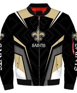 NFL Sport New Orleans Saints Bomber Jacket Design 3D Full Printed Sizes S - 5XL - NABU122