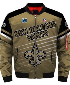 NFL Sport New Orleans Saints Bomber Jacket Design 3D Full Printed Sizes S - 5XL - NABU120
