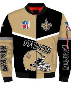 NFL Sport New Orleans Saints Bomber Jacket Design 3D Full Printed Sizes S - 5XL - NABU119