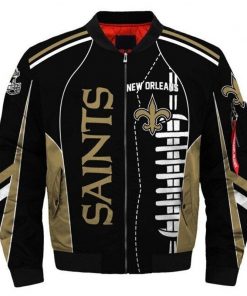 NFL Sport New Orleans Saints Bomber Jacket Design 3D Full Printed Sizes S - 5XL - NABU116