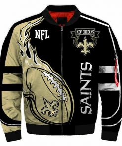 NFL Sport New Orleans Saints Bomber Jacket Design 3D Full Printed Sizes S - 5XL - NABU115