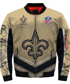 NFL Sport New Orleans Saints Bomber Jacket Design 3D Full Printed Sizes S - 5XL - NABU114