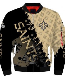 NFL Sport New Orleans Saints Bomber Jacket Design 3D Full Printed Sizes S - 5XL - NABU110