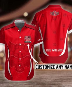 NCAA Arkansas State Red Wolves Button Shirt Design 3D Full Printed Custom Name Sizes S - 5XL NC92117