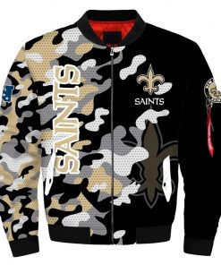 NFL Sport New Orleans Saints Bomber Jacket Design 3D Full Printed Sizes S - 5XL - NABU108