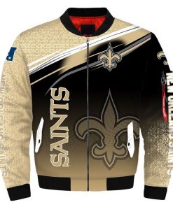 NFL Sport New Orleans Saints Bomber Jacket Design 3D Full Printed Sizes S - 5XL - NABU107