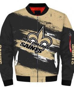 NFL Sport New Orleans Saints Bomber Jacket Design 3D Full Printed Sizes S - 5XL - NABU106