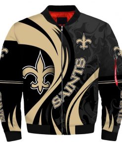 NFL Sport New Orleans Saints Bomber Jacket Design 3D Full Printed Sizes S - 5XL - NABU100
