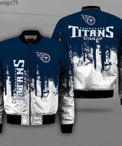NFL Sport Tennessee Titans Bomber Jacket Design 3D Full Printed Sizes S - 5XL - NABU38