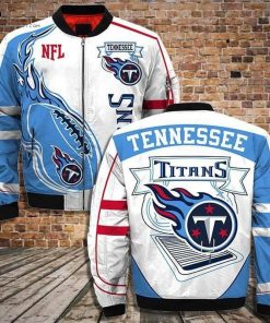 NFL Sport Tennessee Titans Bomber Jacket Design 3D Full Printed Sizes S - 5XL - NABU29