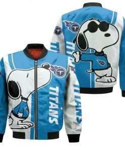 NFL Sport Tennessee Titans Snoopy Bomber Jacket Design 3D Full Printed Sizes S - 5XL - NABU28