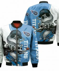 NFL Sport Tennessee Titans Jack Skellington Anh Zero Bomber Jacket Design 3D Full Printed Sizes S - 5XL - NABU27