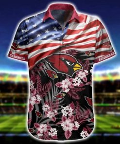 NFL Sport Arizona Cardinals US Flag Button Shirt Design 3D Full Printed Sizes S - 5XL NABO187