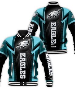 NFL Sport Philadelphia Eagles Baseball Jacket Design 3D Full Printed Sizes S - 5XL NMAF68