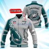 NFL Sport Philadelphia Eagles Custom Name Baseball Jacket Design 3D Full Printed Sizes S - 5XL NMAF67