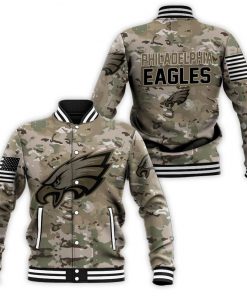 NFL Sport Philadelphia Eagles Baseball Jacket Design 3D Full Printed Sizes S - 5XL NMAF63